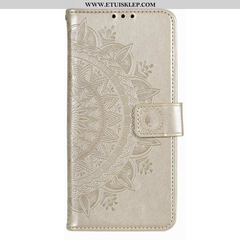 Etui Folio do Poco X4 Pro 5G Mandala Sun Ze Smyczą